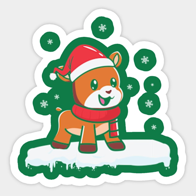 Christmas Deer Sticker by AdultSh*t